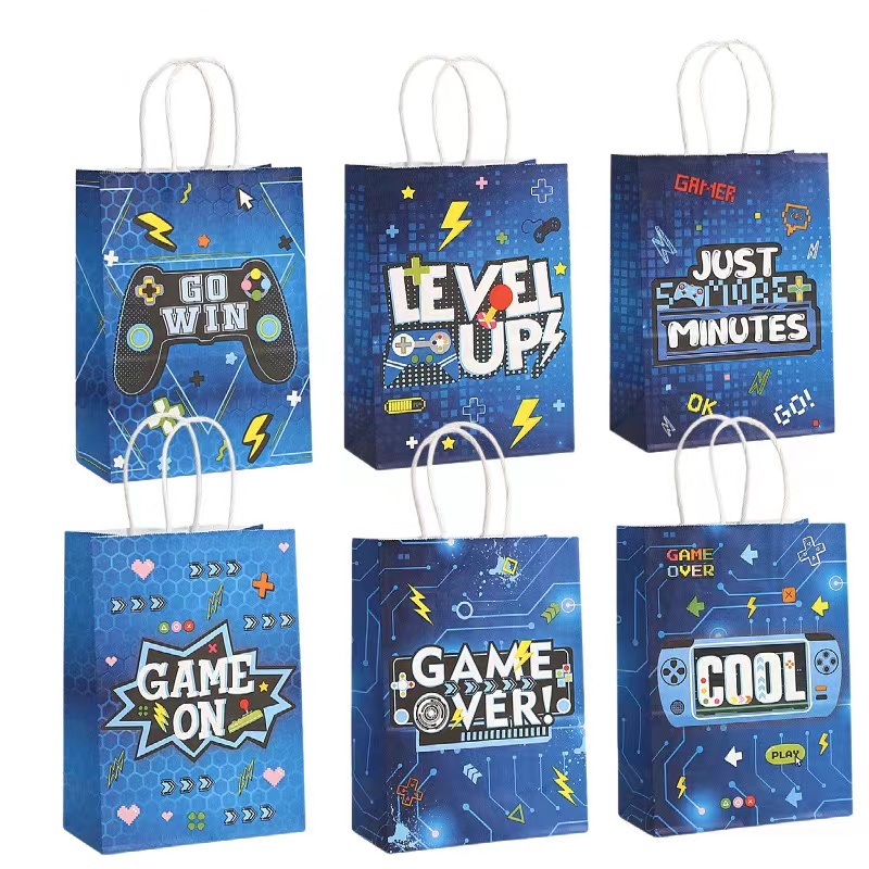 Party Games Night - 6/24 pçs videogame em tema saco