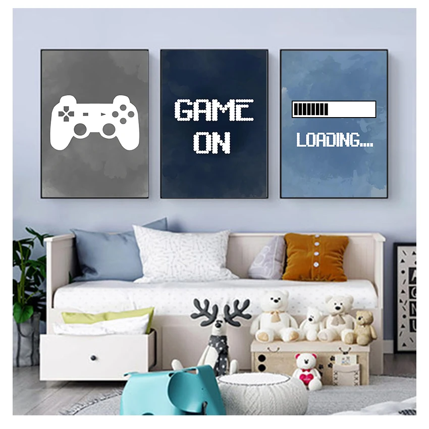 Kids Party Games - Decoração de Parede para Quarto de