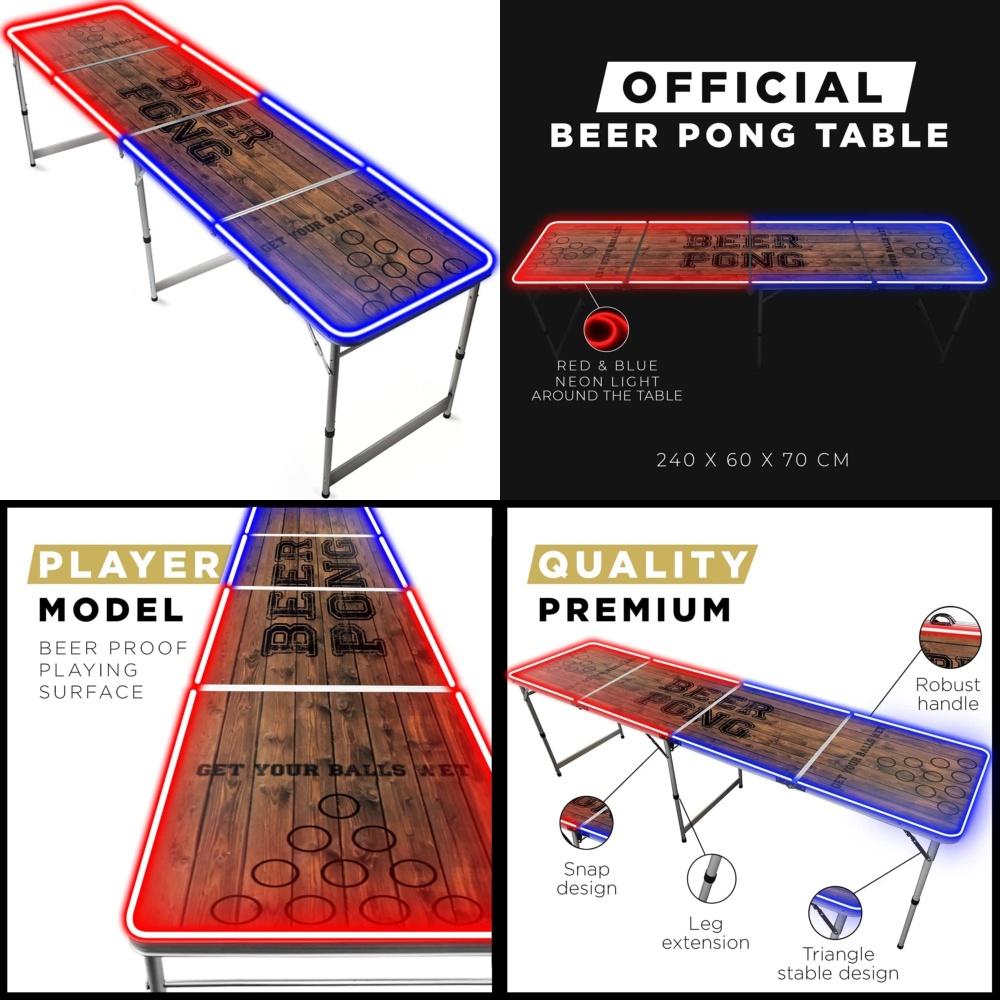 Mesa de Beer Pong Portátil Dob - Party Games College avaliação e preço